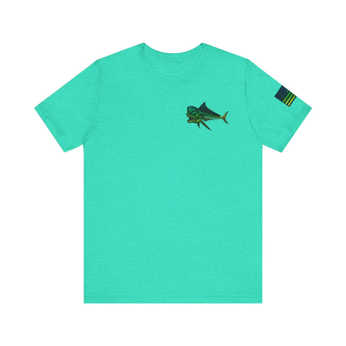 The Mahi Mahi Grunge Tee, Patriotic USA Shirt, Vintage American Flag