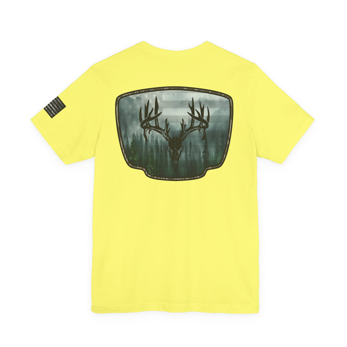 Deer Skull Forest Flag Hunting Tee