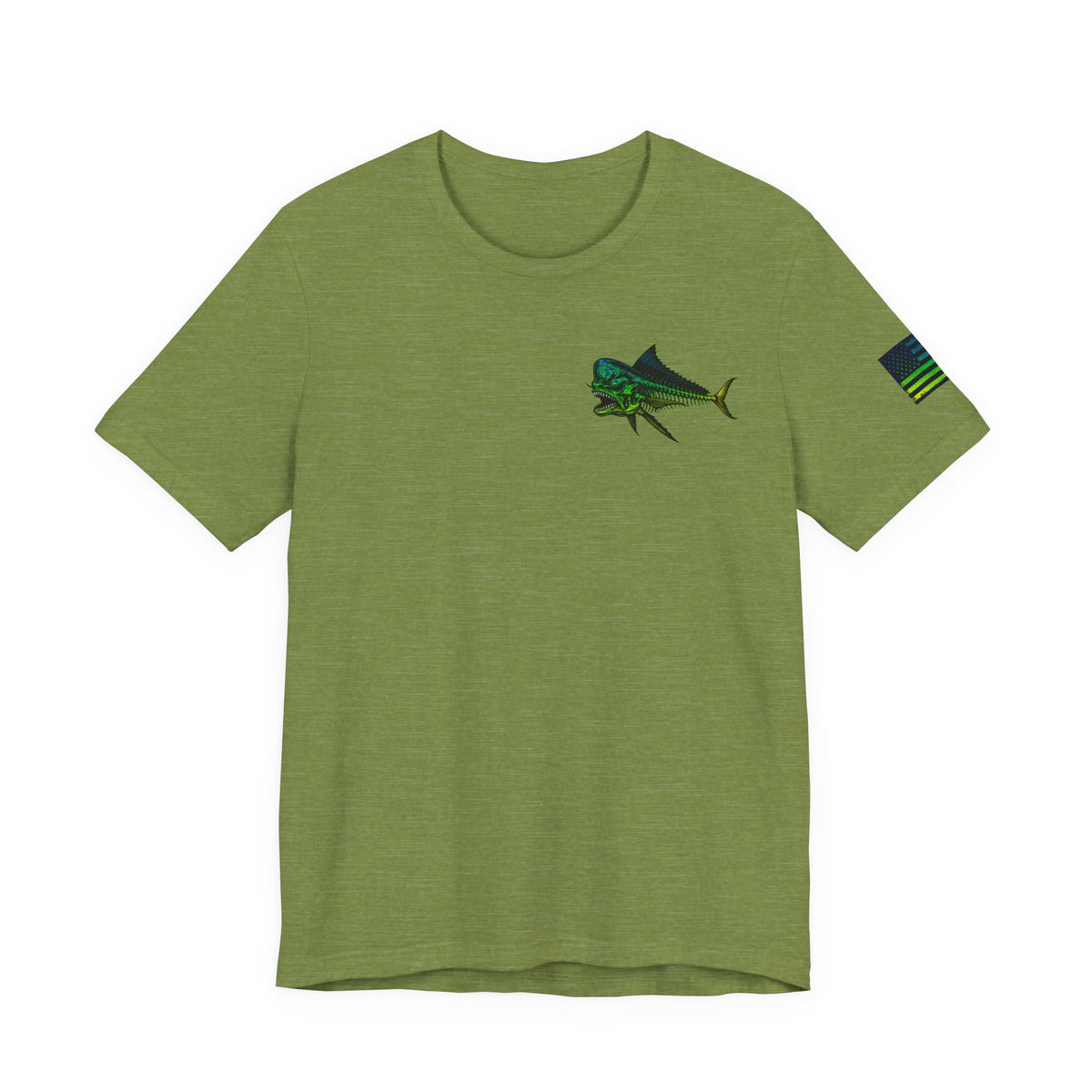 The Mahi Mahi Grunge Tee, Patriotic USA Shirt, Vintage American Flag