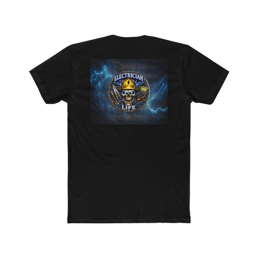 Electrician Life T‑Shirt — Electrician Skull Logo Crew Tee