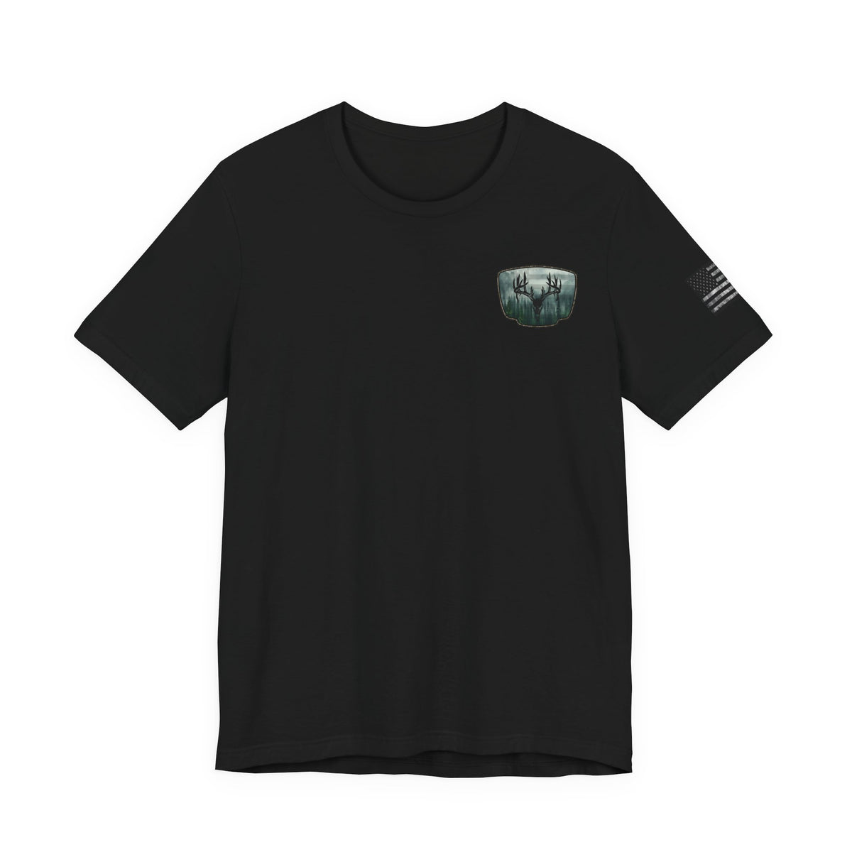 Deer Skull Forest Flag Hunting Tee
