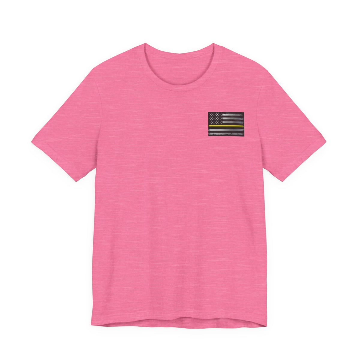 Thin Yellow Line American Flag Skull Tee
