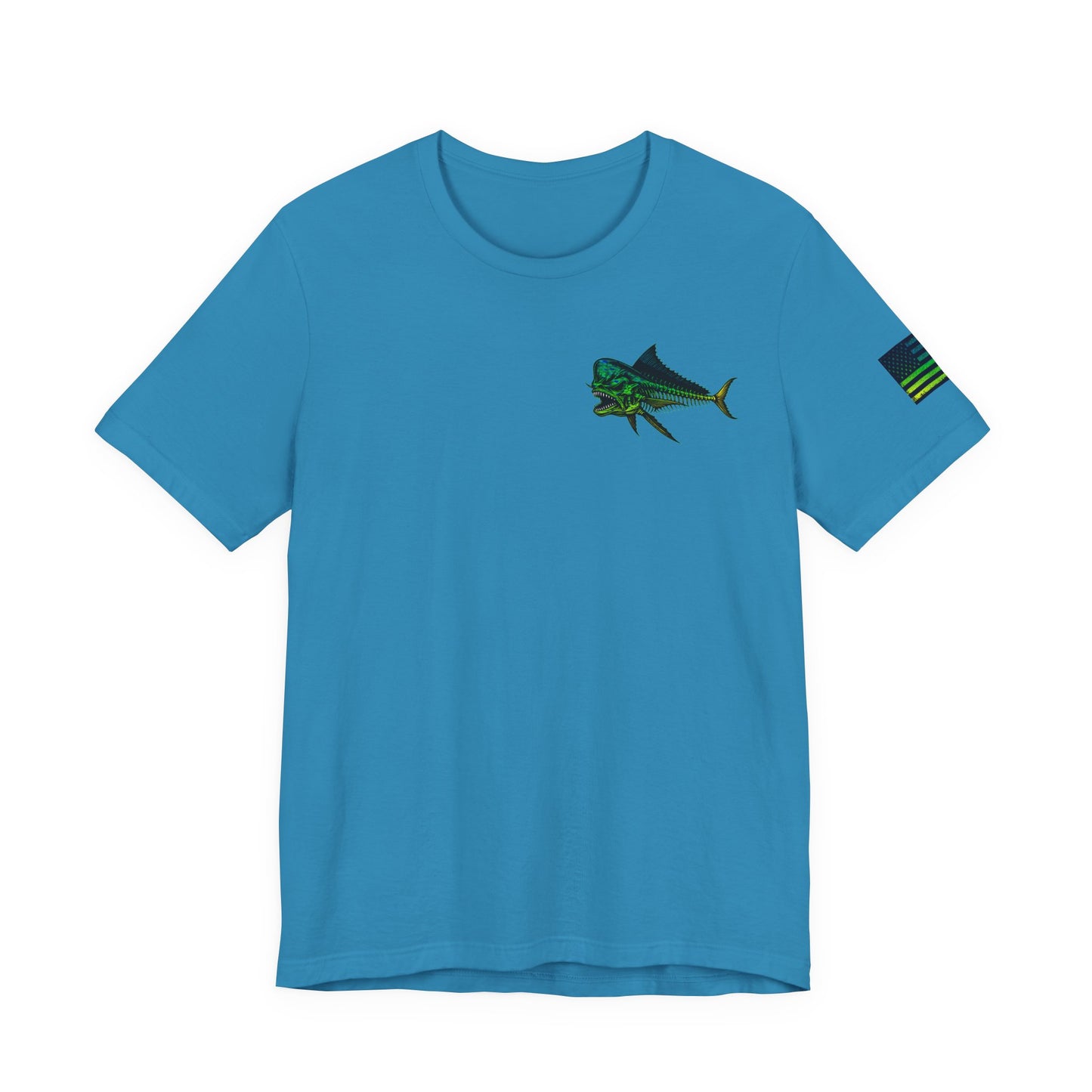 The Mahi Mahi Grunge Tee, Patriotic USA Shirt, Vintage American Flag