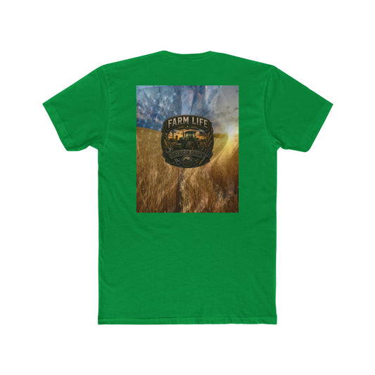 Farm Life Graphic Tee — Vintage Tractor & Wheat Field T-Shirt
