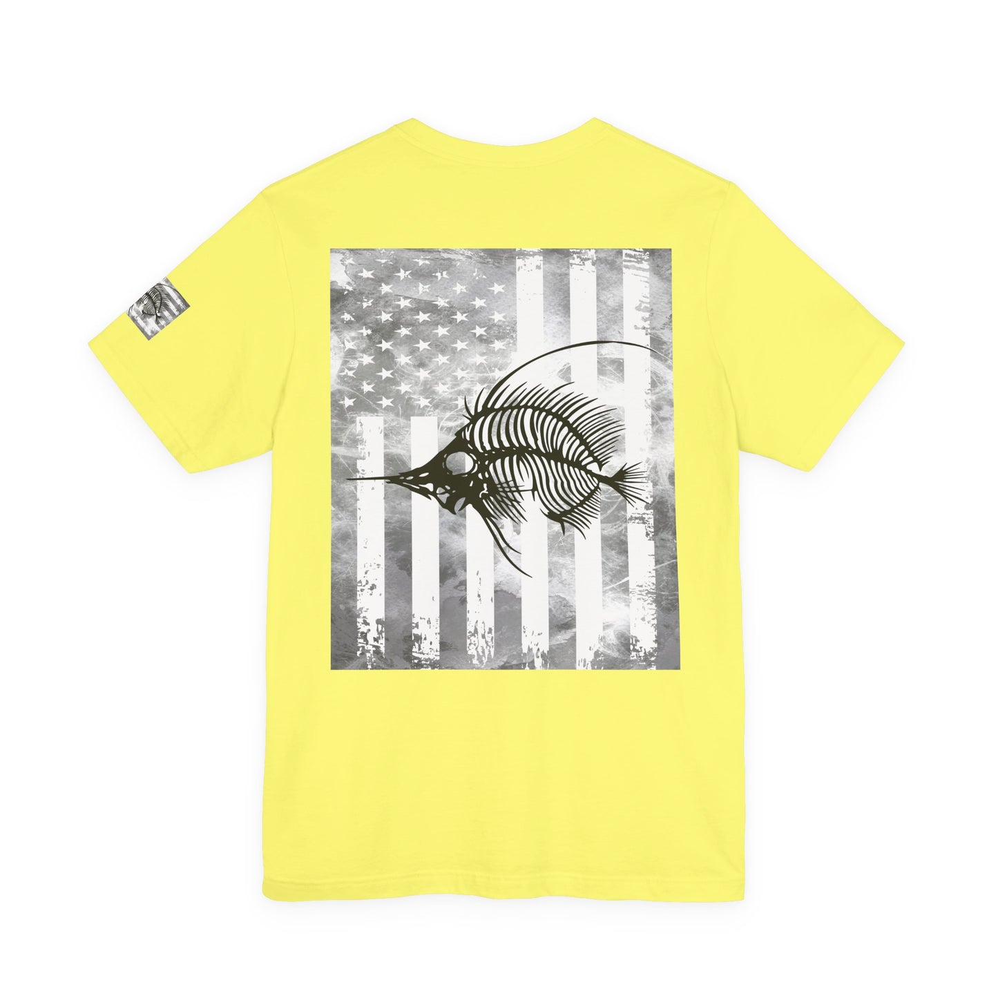 SwordFish Skeleton Grunge American Flag Tee, Patriotic USA Shirt, Vintage American Flag
