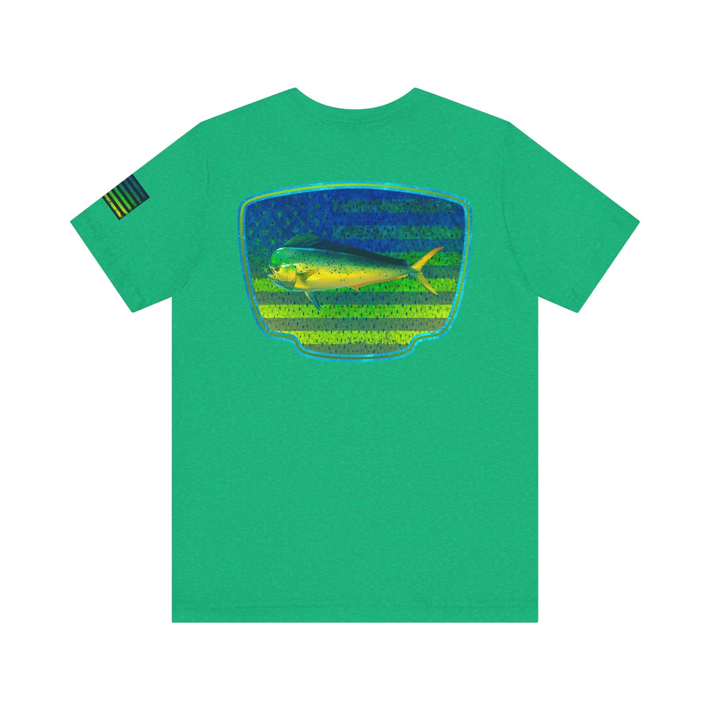 Mahi Mahi American Flag Fishing T-Shirt – Bold Offshore Graphic Tee