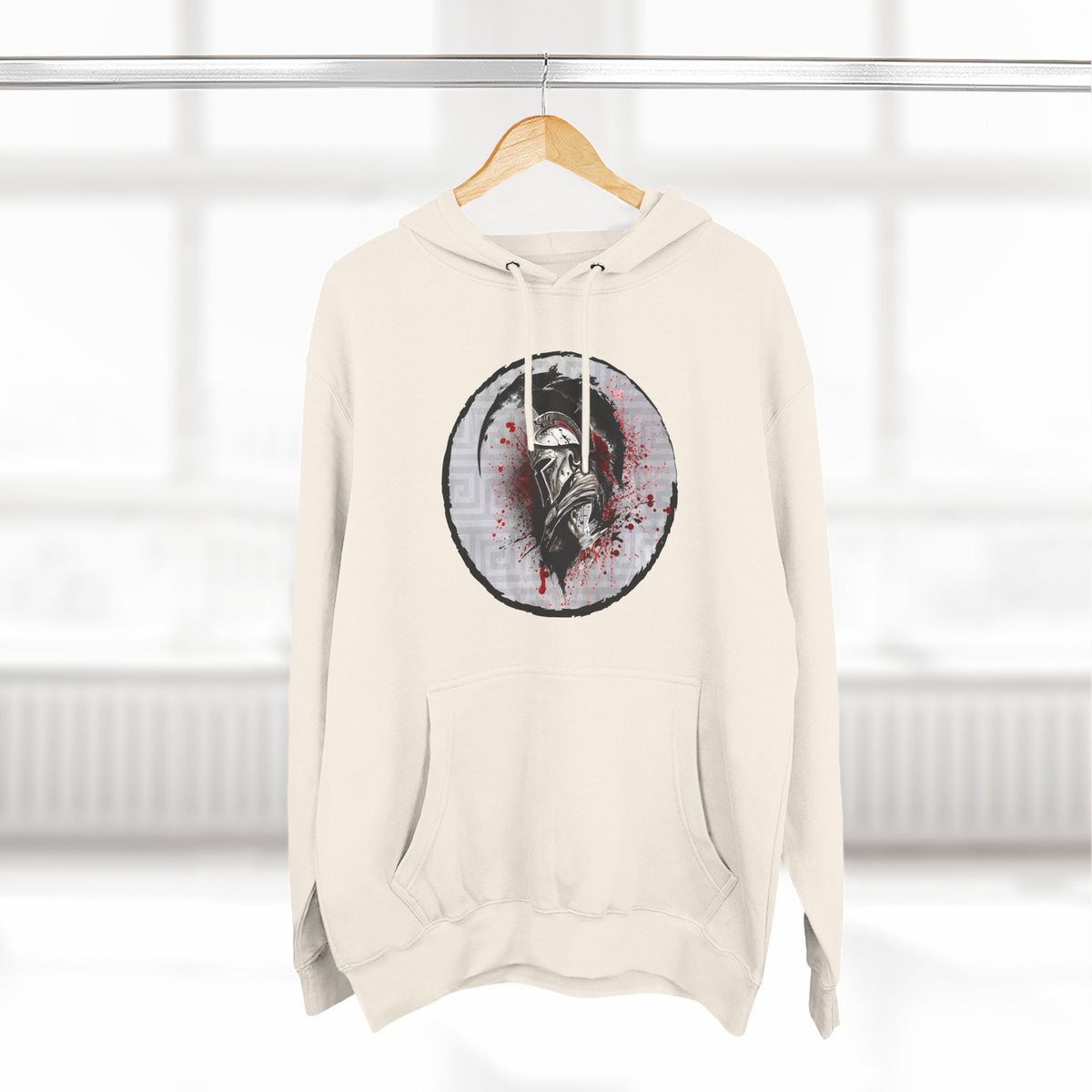 Three-Panel Fleece Hoodie Spartan Warrior