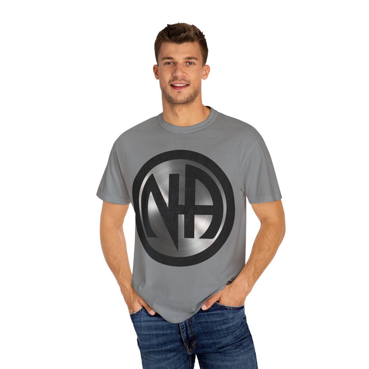 Narcotics Anonymous NA Logo – Metal & Black Recovery Symbol Art T-Shirt, Recovery T-Shirt
