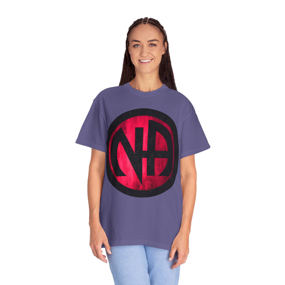 Narcotics Anonymous NA Logo – Grunge Pink & Black Recovery Symbol Art T-Shirt, Recovery T-Shirt