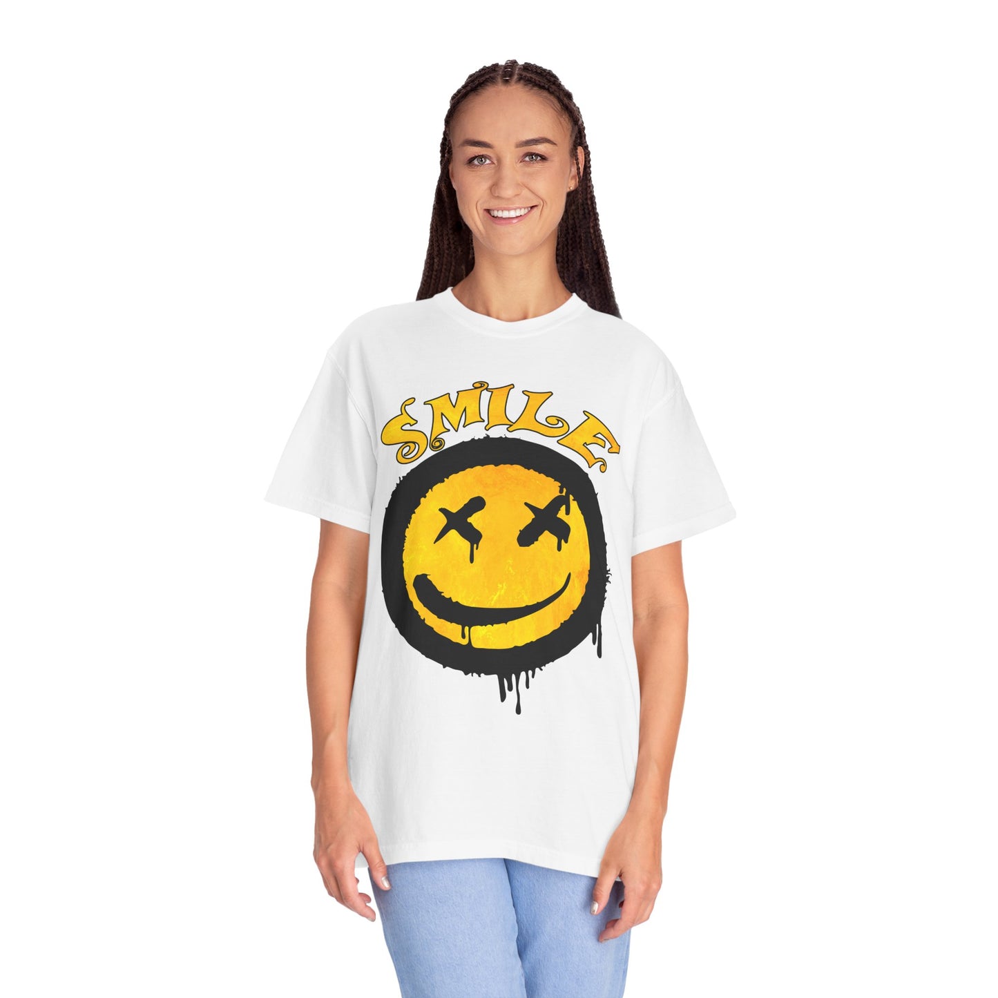 Smiley Face Unisex T-shirt - Embrace Positivity, Casual Wear, Gift for Friends, Mood Lifting Apparel, Fun Graphic Tee