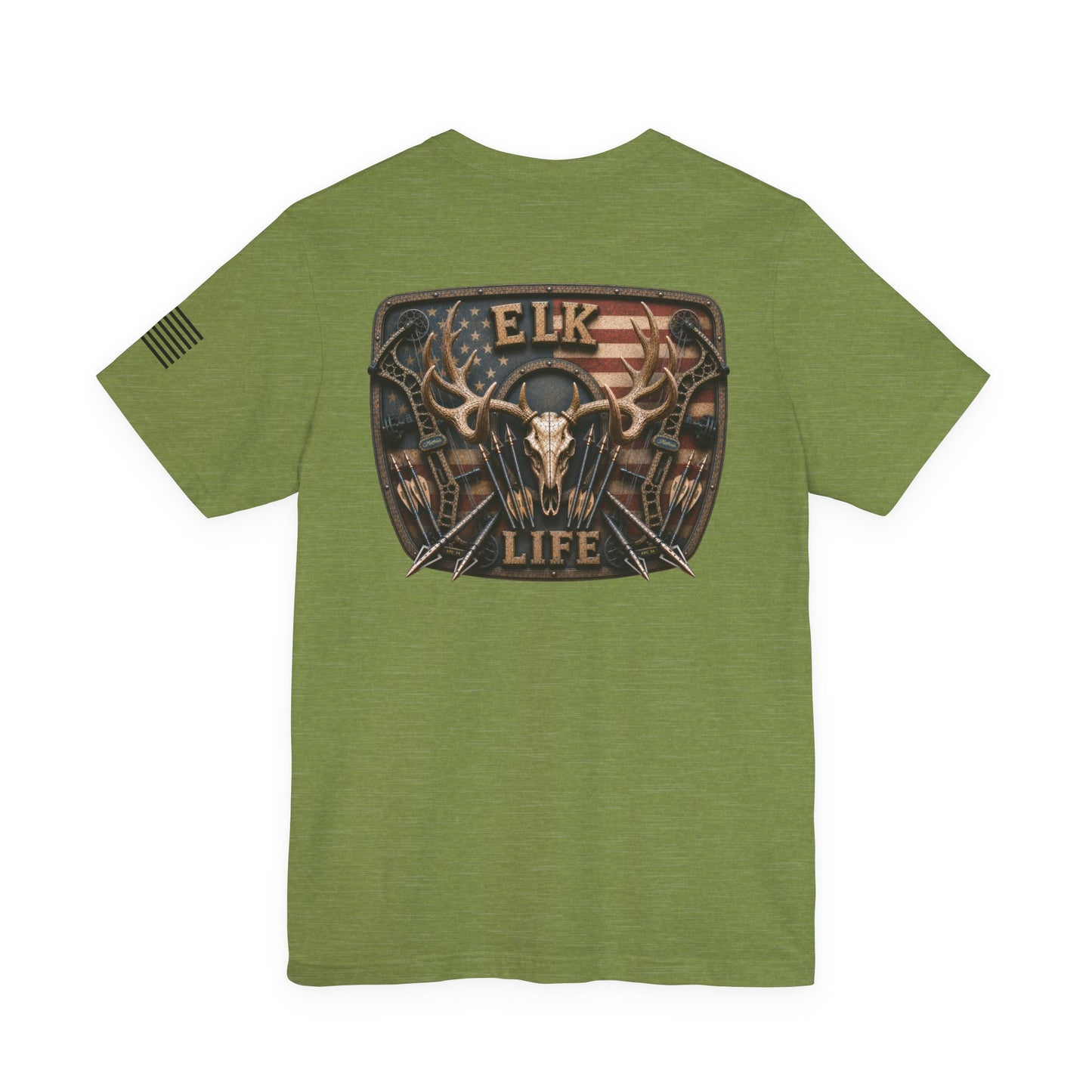 Elk Life American Archery Hunting T-Shirt – WRAEVN OUTDOORS Bowhunter Tee