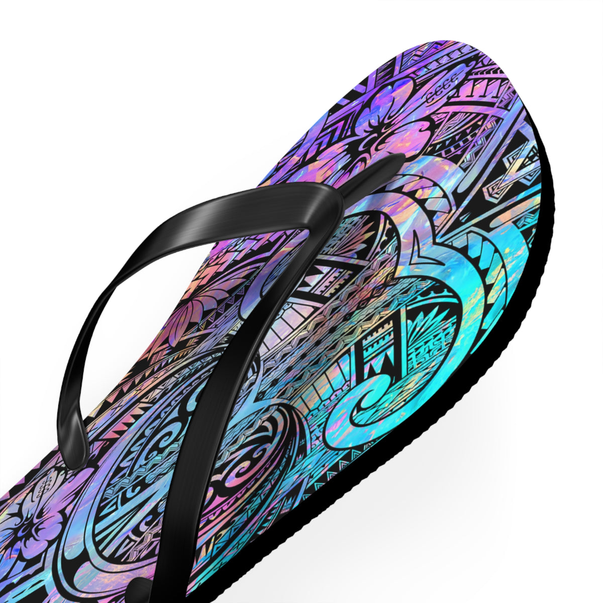 Polynesian Dream Flip Flops | Summer Beach Sandals, Vacation Footwear, Festival Style, Gift for Her