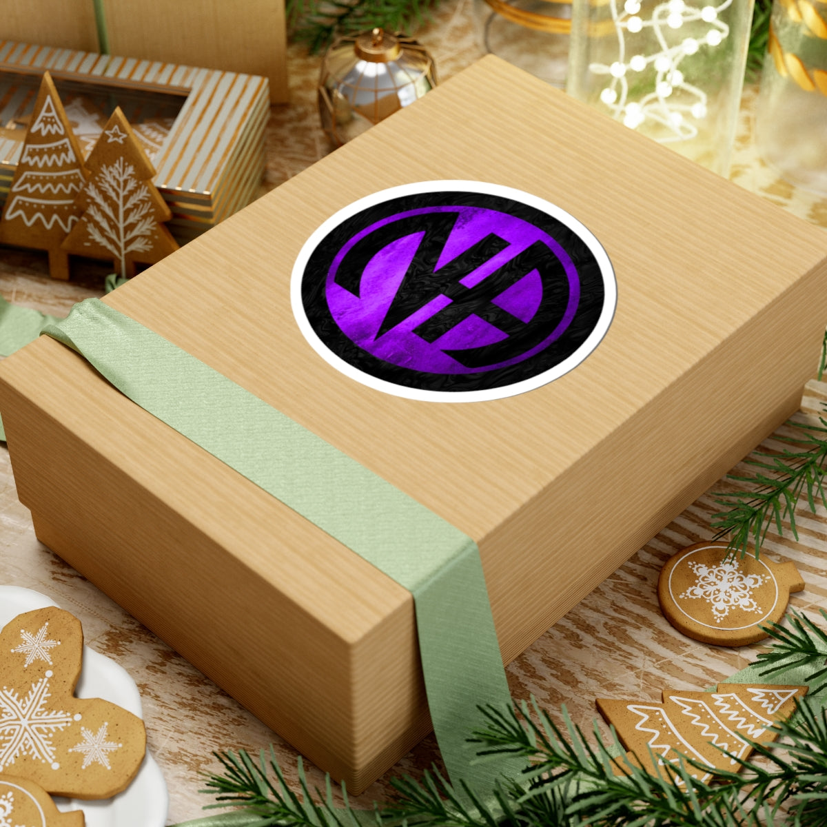 Purple Narcotics Anonymous Symbol Sticker – Bold Recovery Support ArtKiss-Cut Stickers