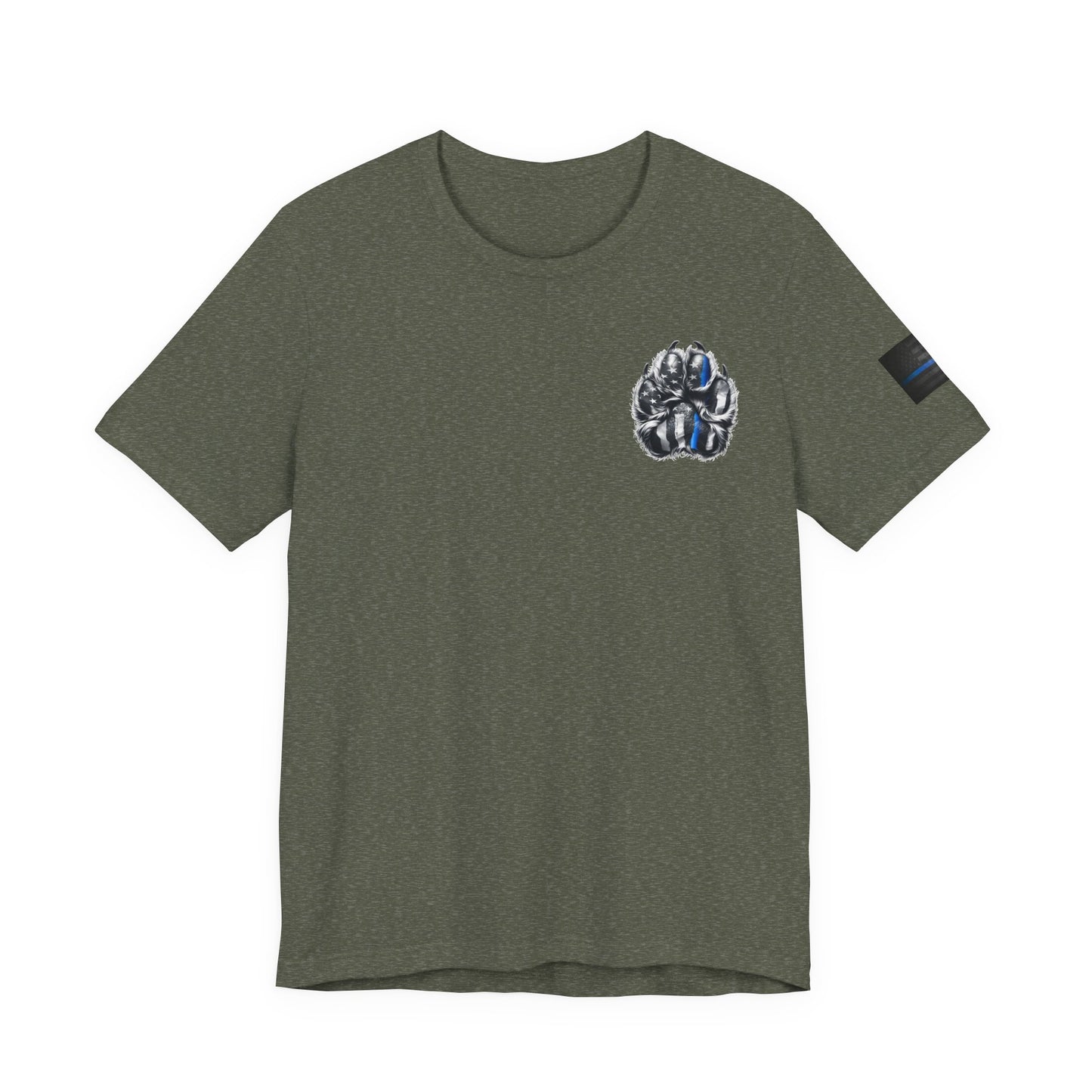 Thin Blue Line K9 Paw Shirt – Thin Blue Line American Patriotic Tee for Law Enforcement Support