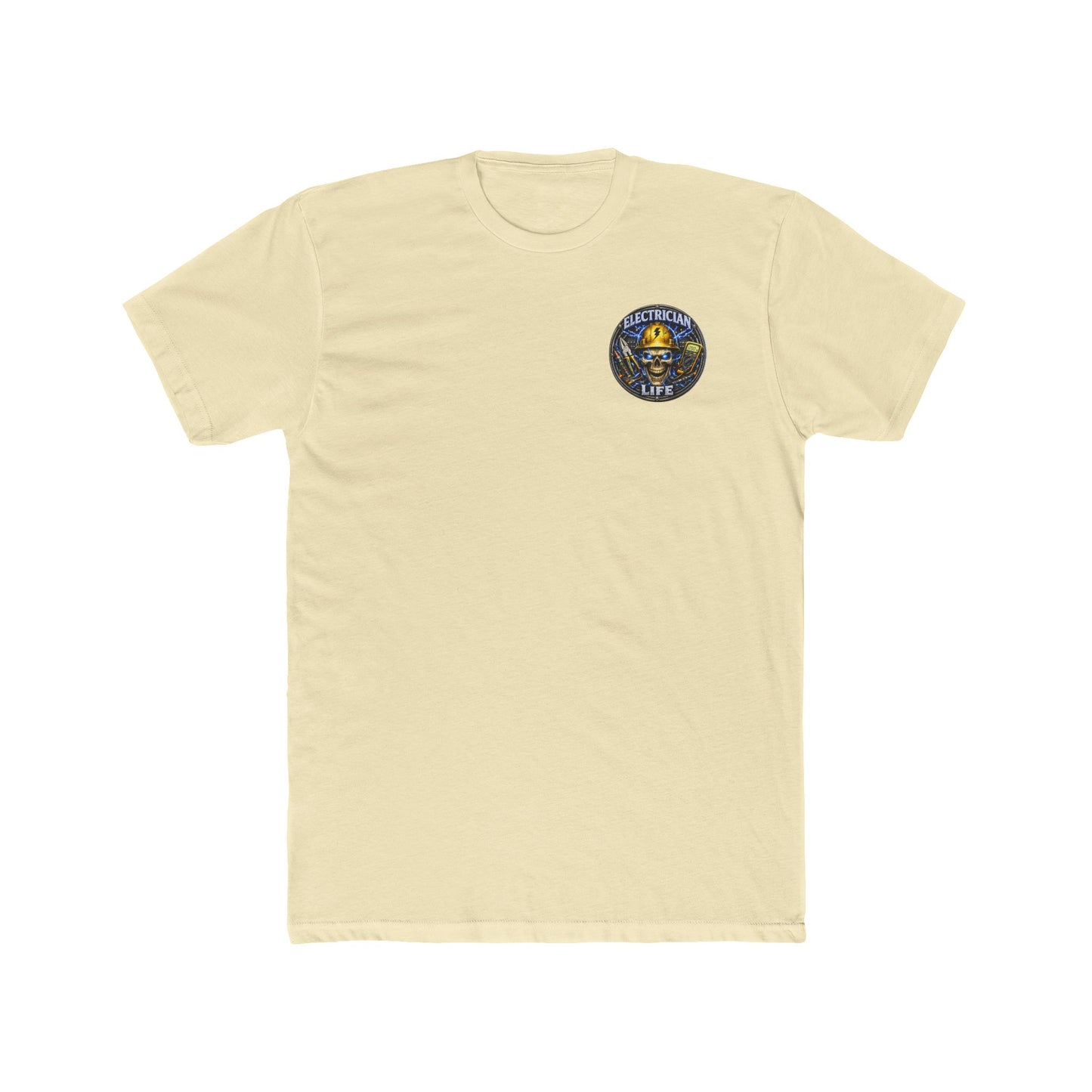 Electrician Life T‑Shirt — Electrician Skull Logo Crew Tee