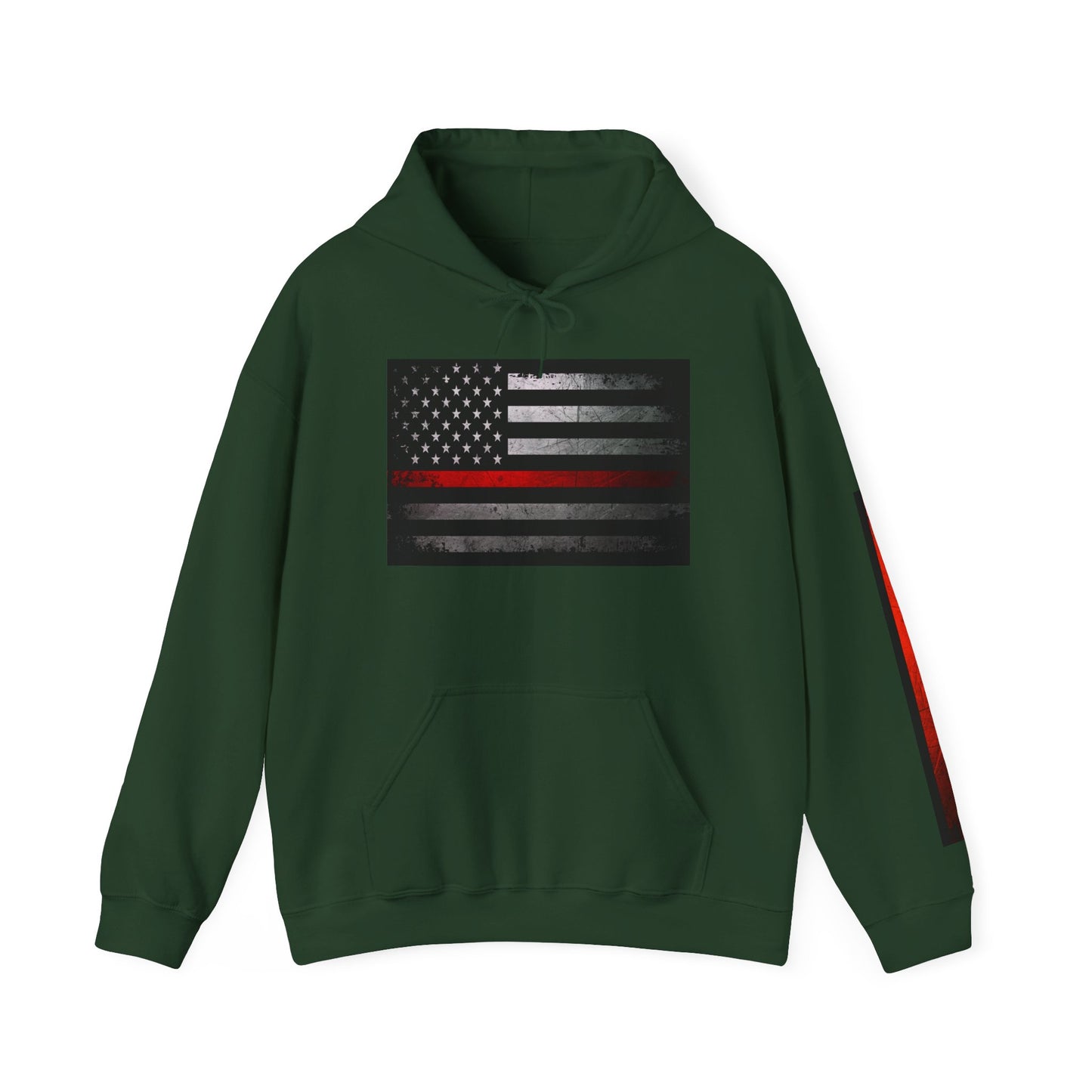 Firefighter Thin Red Line American Flag Hoodie, Fireman Gift, Firefighter Apparel, Thin Red Line Sweatshirt, Firefighter