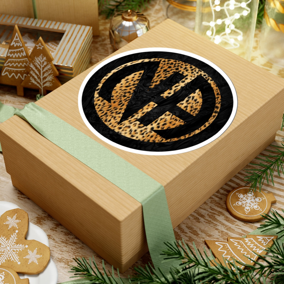 Leopard Print Narcotics Anonymous Symbol Sticker – Bold Recovery Support ArtKiss-Cut Stickers