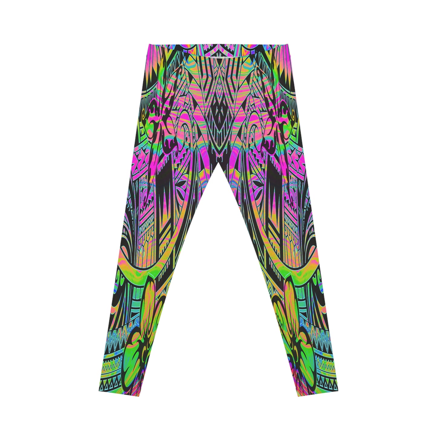 Psychedelic Tribal Print Leggings — Colorful All-Over-Print Women's Yoga Leggings