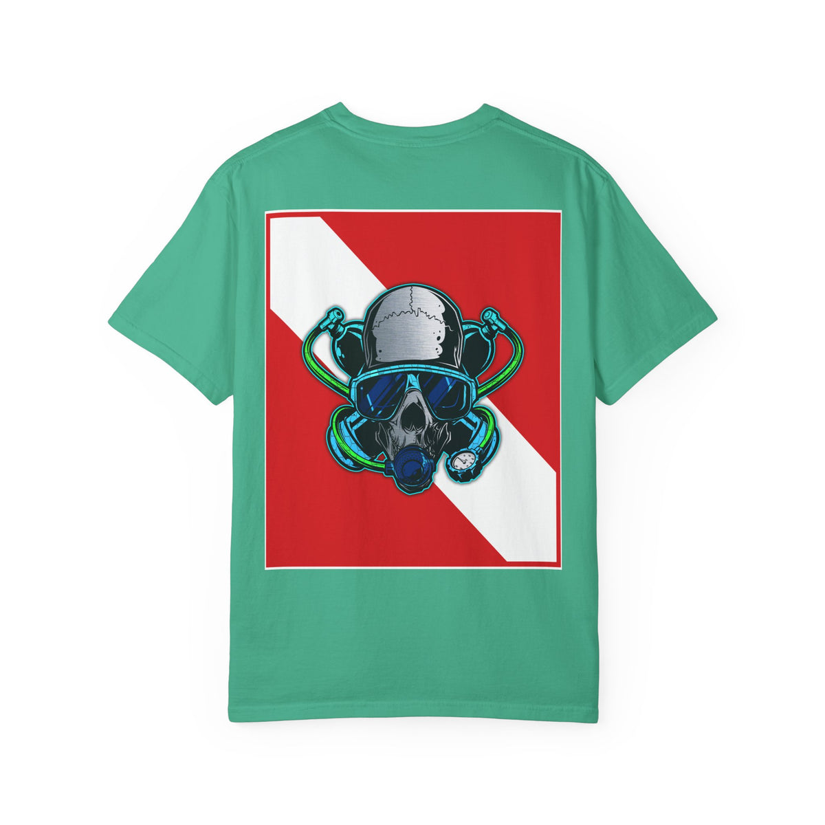 Scuba Skull Unisex T-shirt, Dive Flag Tee, Diving Shirt, Ocean Lover Gift, Beach Wear