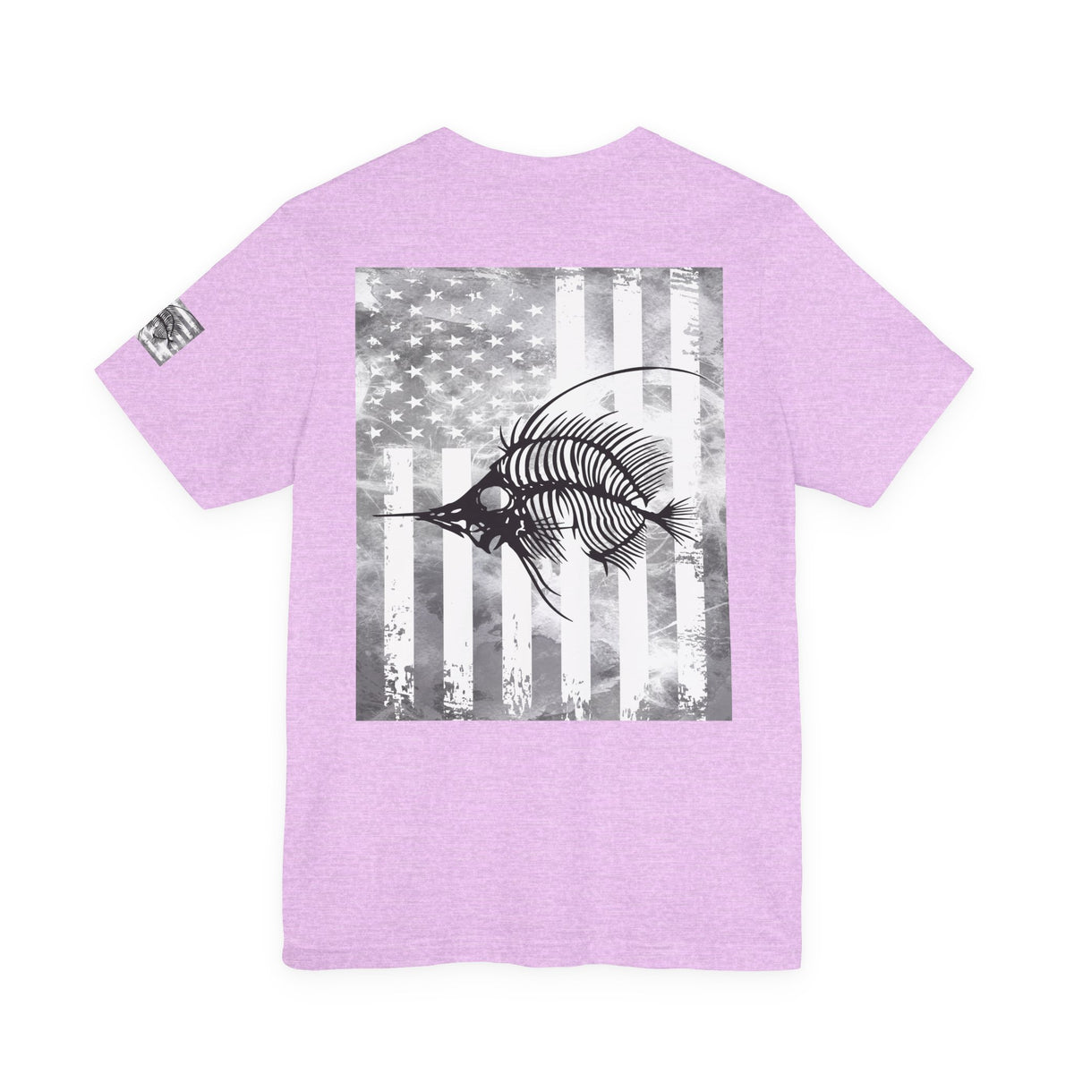 SwordFish Skeleton Grunge American Flag Tee, Patriotic USA Shirt, Vintage American Flag