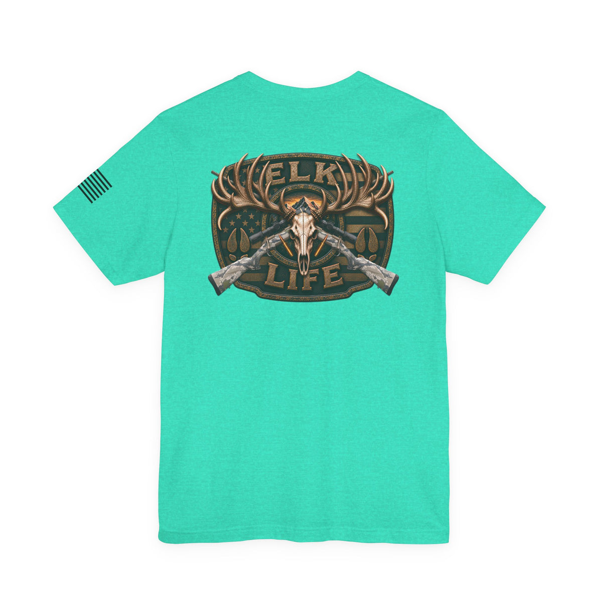 Elk Life Rifle Hunting T-Shirt – WRAEVN OUTDOORS American Big Game Hunter Tee
