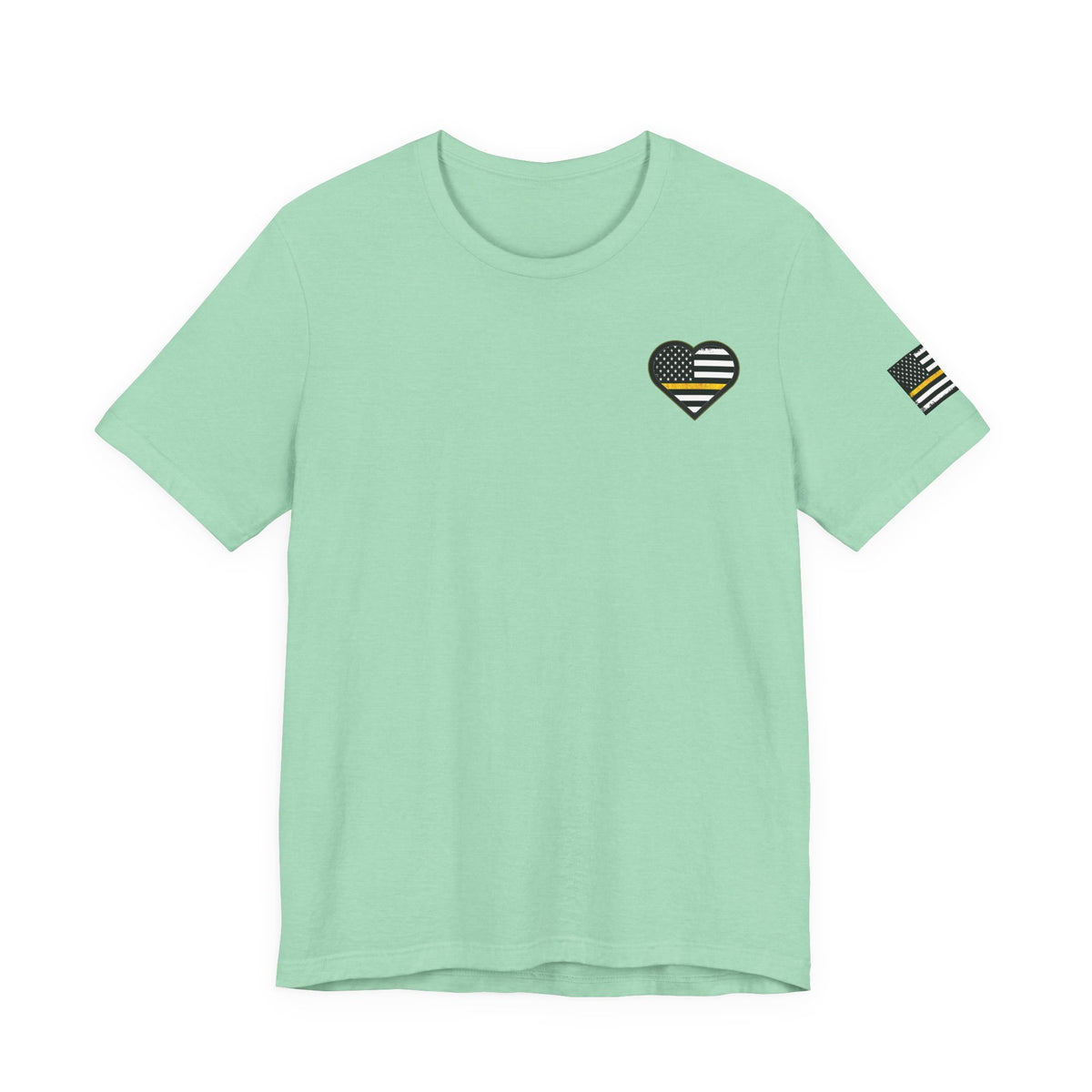 911 Dispatcher Sugar Skull Unisex Tee, Dispatcher Gift, Day of the Dead Shirt, Thin Gold Line,
