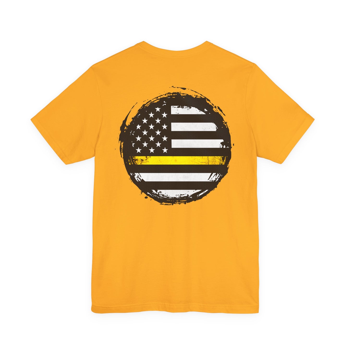 Thin Yellow Line American Flag Tee, Dispatcher Gift, Unisex T-Shirt, 911 Operator Shirt, Patriotic Graphic Tee