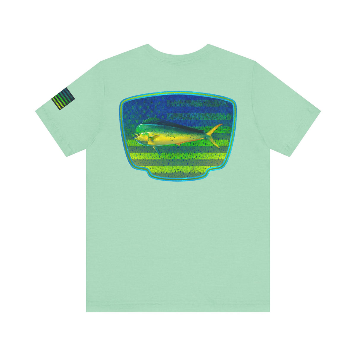 Mahi Mahi American Flag Fishing T-Shirt – Bold Offshore Graphic Tee