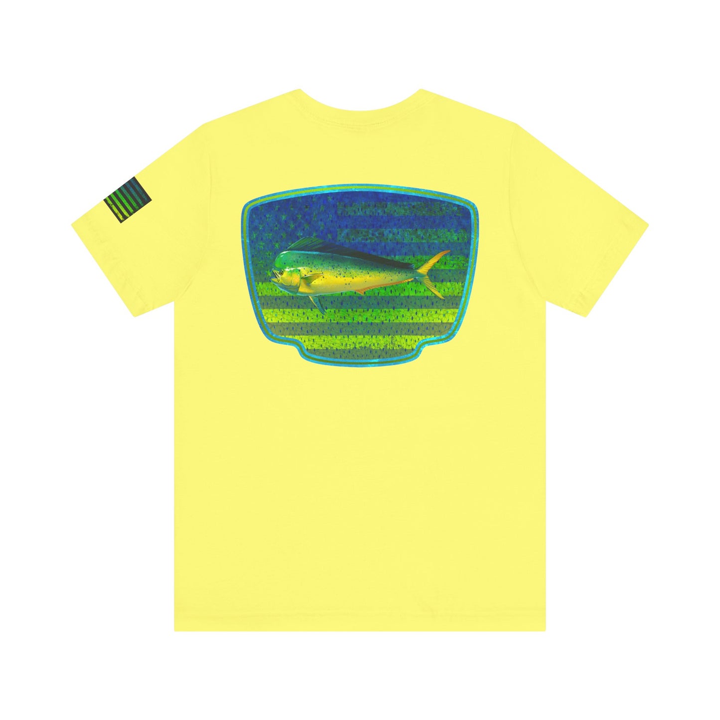 Mahi Mahi American Flag Fishing T-Shirt – Bold Offshore Graphic Tee