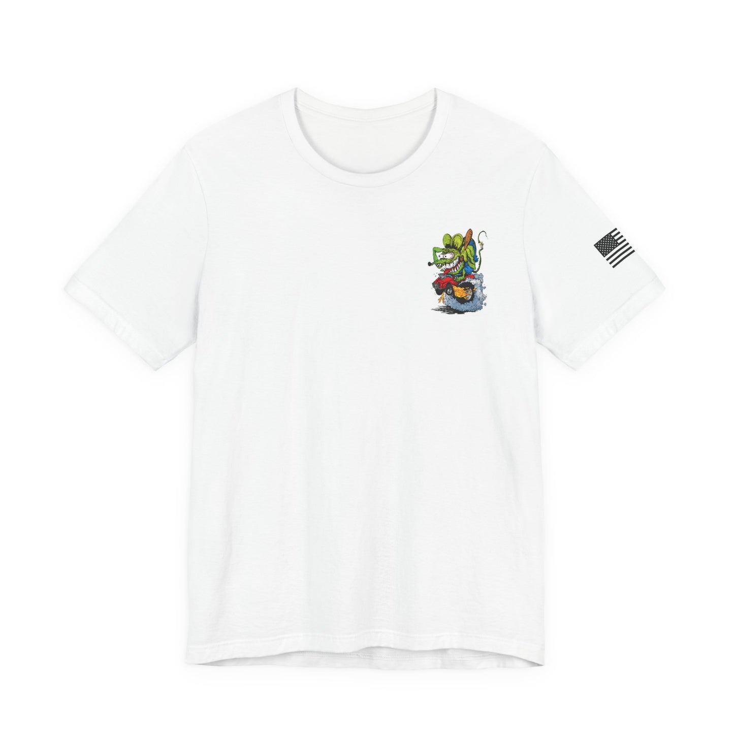 Rat Fink Monster Hot Rod Burnout – Wild Cartoon Drag Racer Tee