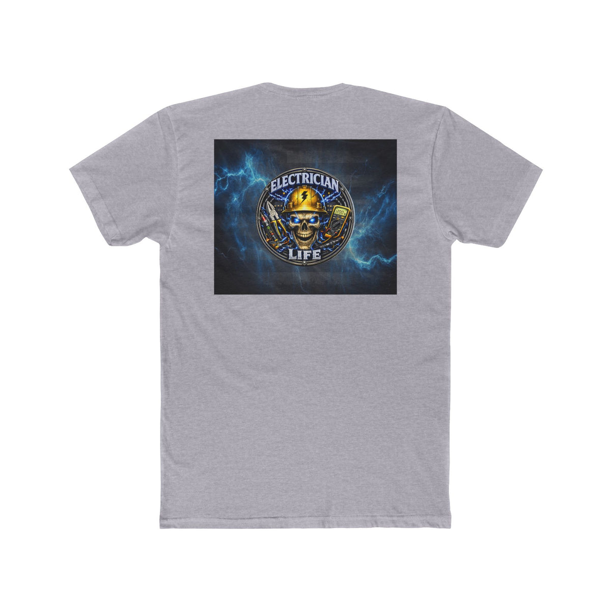 Electrician Life T‑Shirt — Electrician Skull Logo Crew Tee
