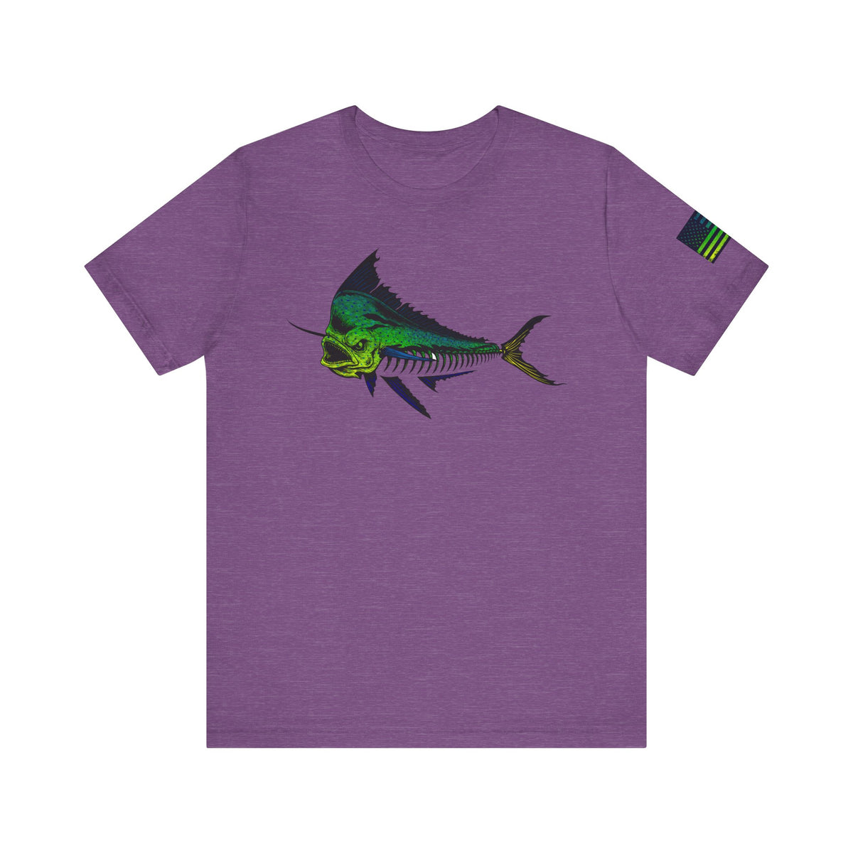 Mahi Angler Grunge American Flag Tee, Patriotic USA Shirt, Vintage American Flag