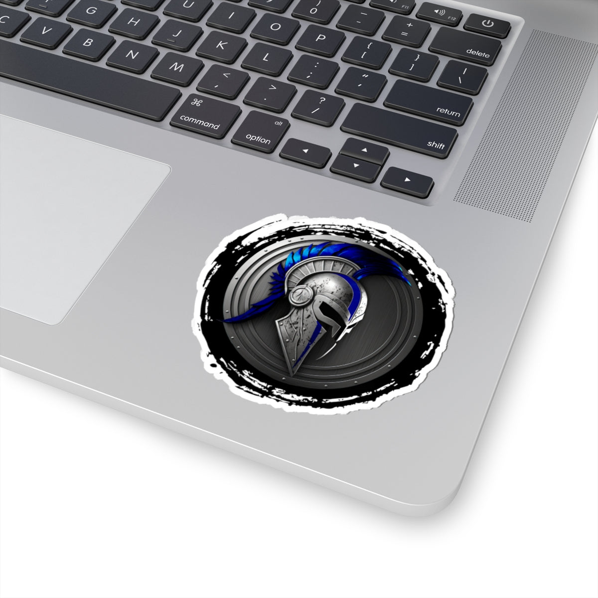 Spartan Warrior Thin Blue Line Police Support Sticker ArtKiss-Cut Stickers