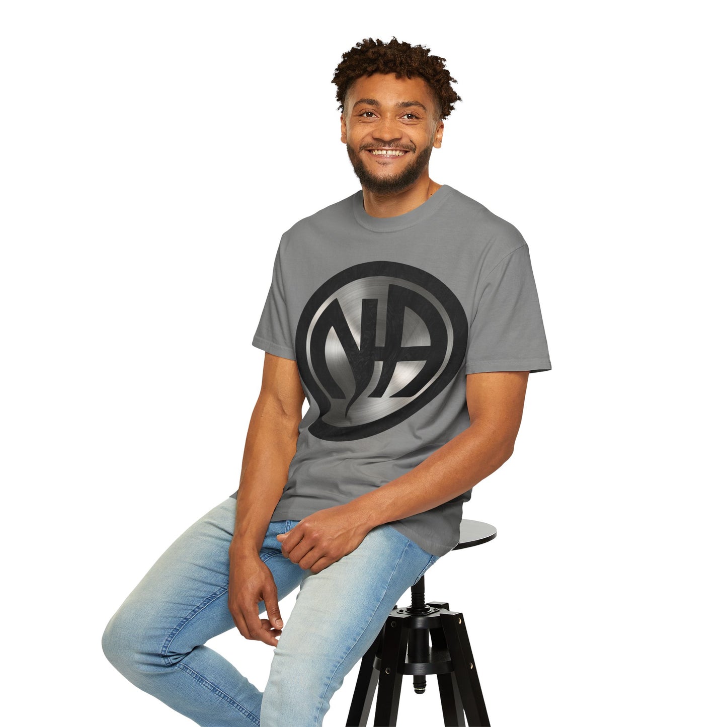 Narcotics Anonymous NA Logo – Metal & Black Recovery Symbol Art T-Shirt, Recovery T-Shirt