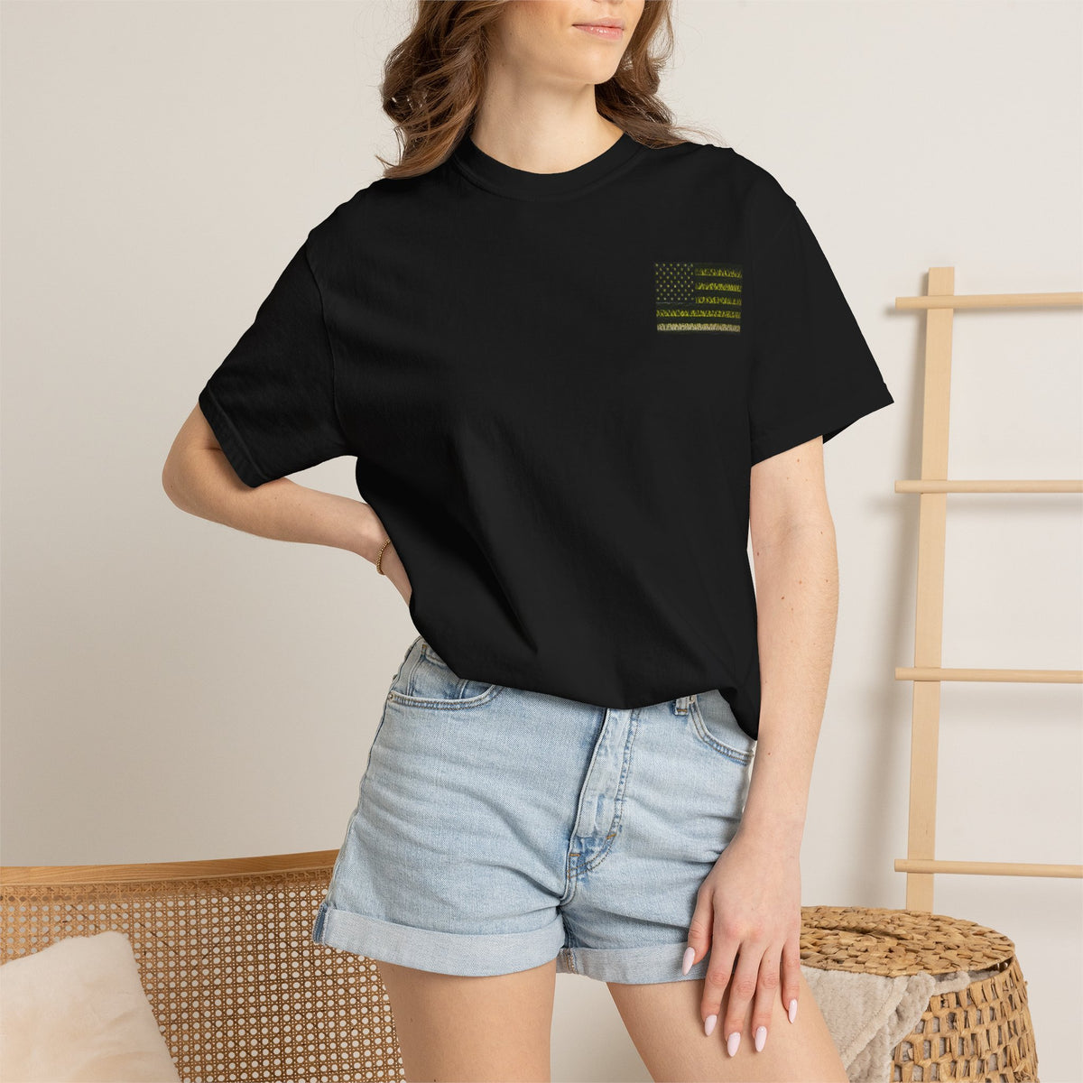 Bass Life T-Shirt — Retro American Flag Bass Fishing Tee