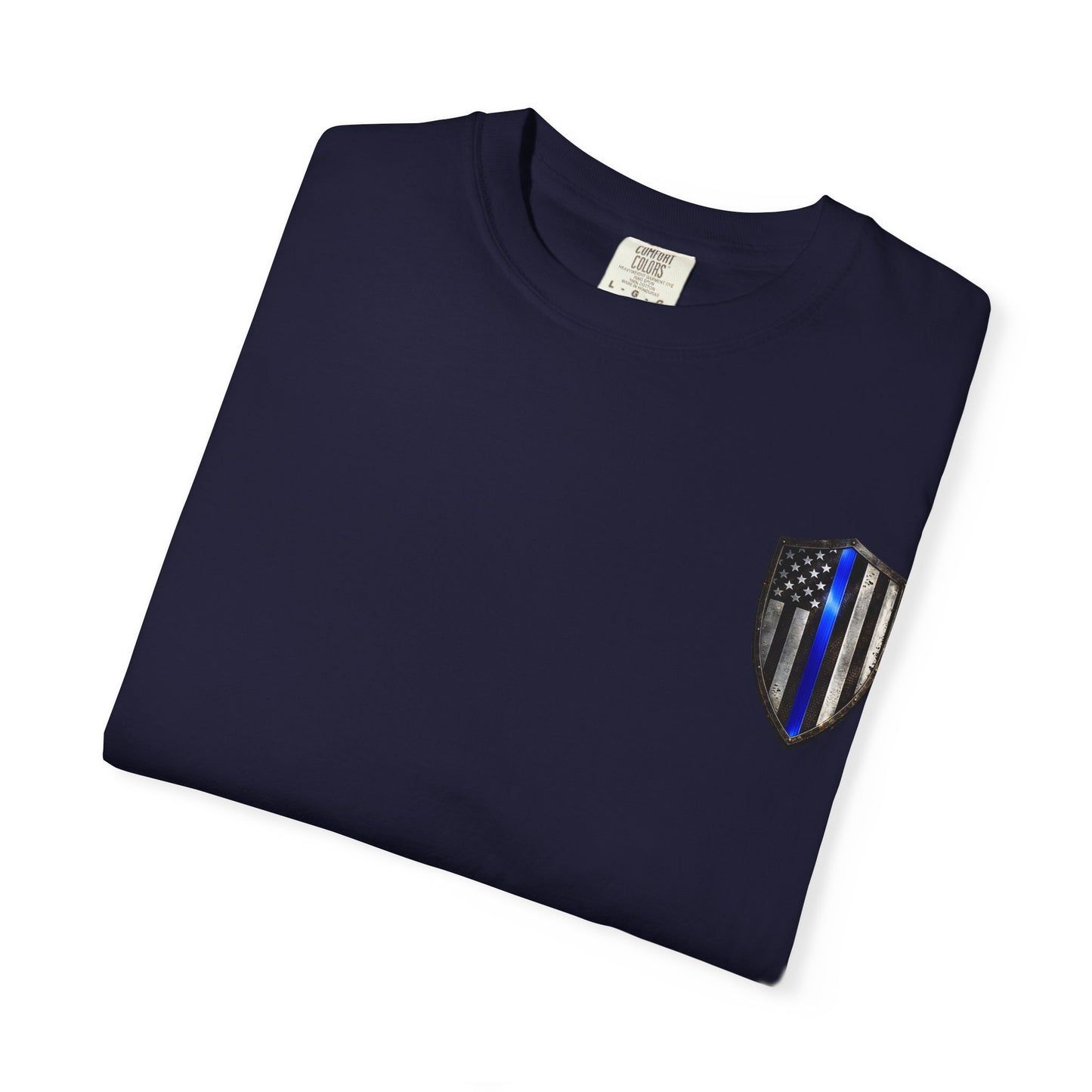 Thin Blue Line Skull T-Shirt — American Flag Police Support Tee