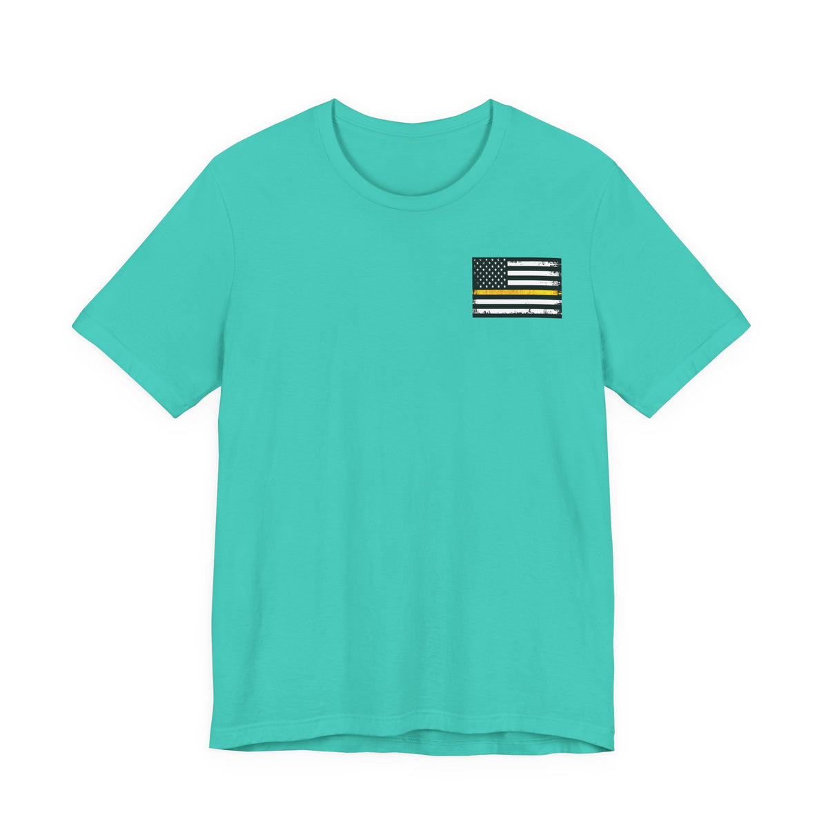 Thin Yellow Line American Flag Tee, Dispatcher Gift, Unisex T-Shirt, 911 Operator Shirt, Patriotic Graphic Tee