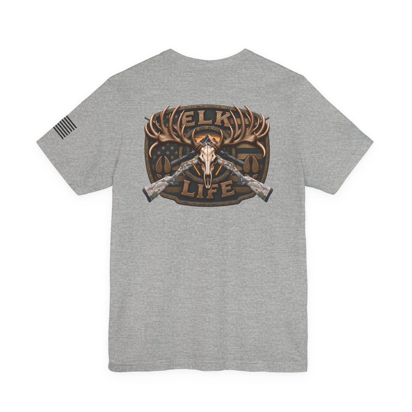 Elk Life Rifle Hunting T-Shirt – WRAEVN OUTDOORS American Big Game Hunter Tee