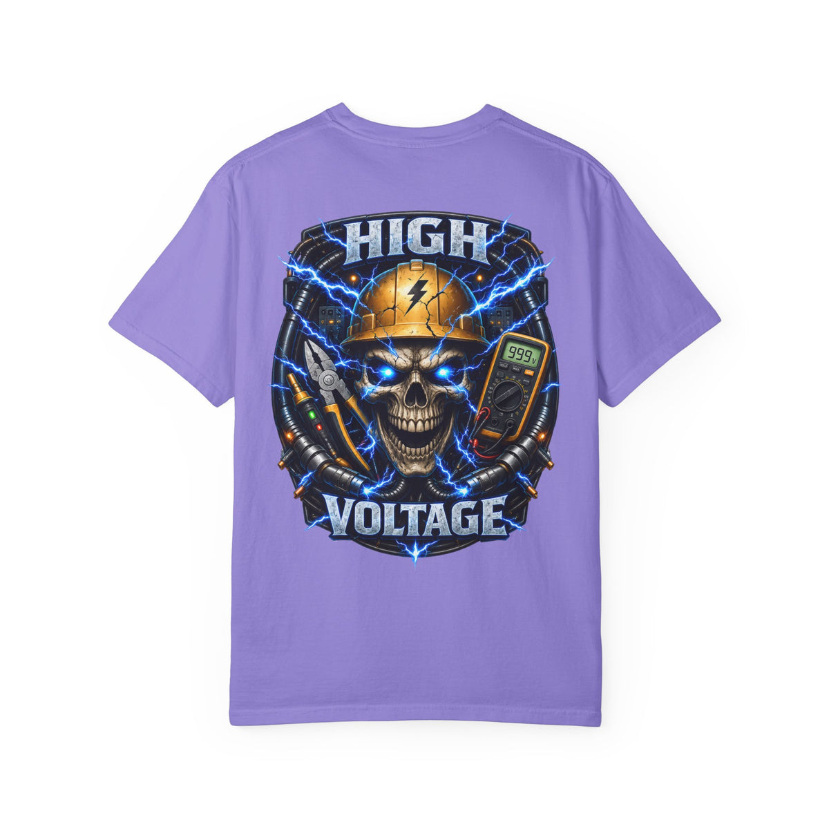 High Voltage Skull T-Shirt — Electrician Safety Graphic Tee