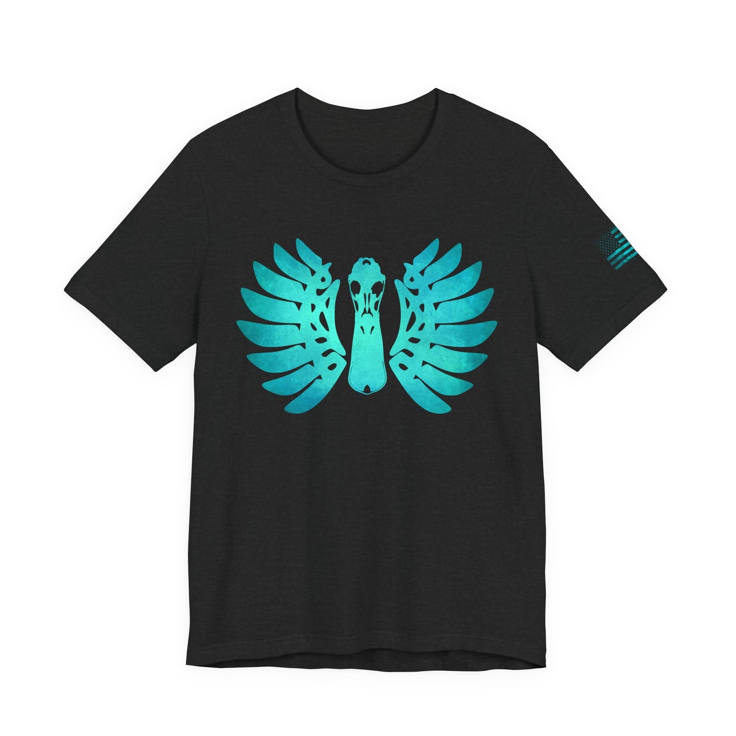 Duck Skull Wings T-Shirt – Ice Blue Bone-Wing Design, 100% Airlume Cotton Hunting Tee, Breathable & Durable Outdoor Shirt