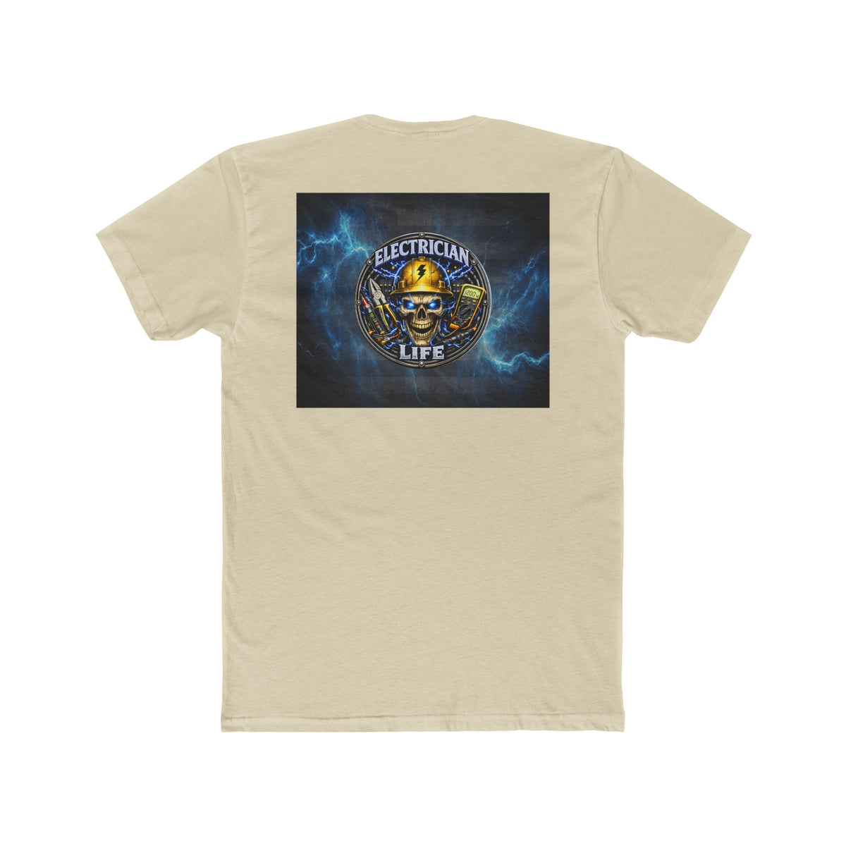 Electrician Life T‑Shirt — Electrician Skull Logo Crew Tee