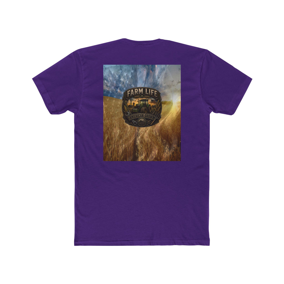 Farm Life Graphic Tee — Vintage Tractor & Wheat Field T-Shirt