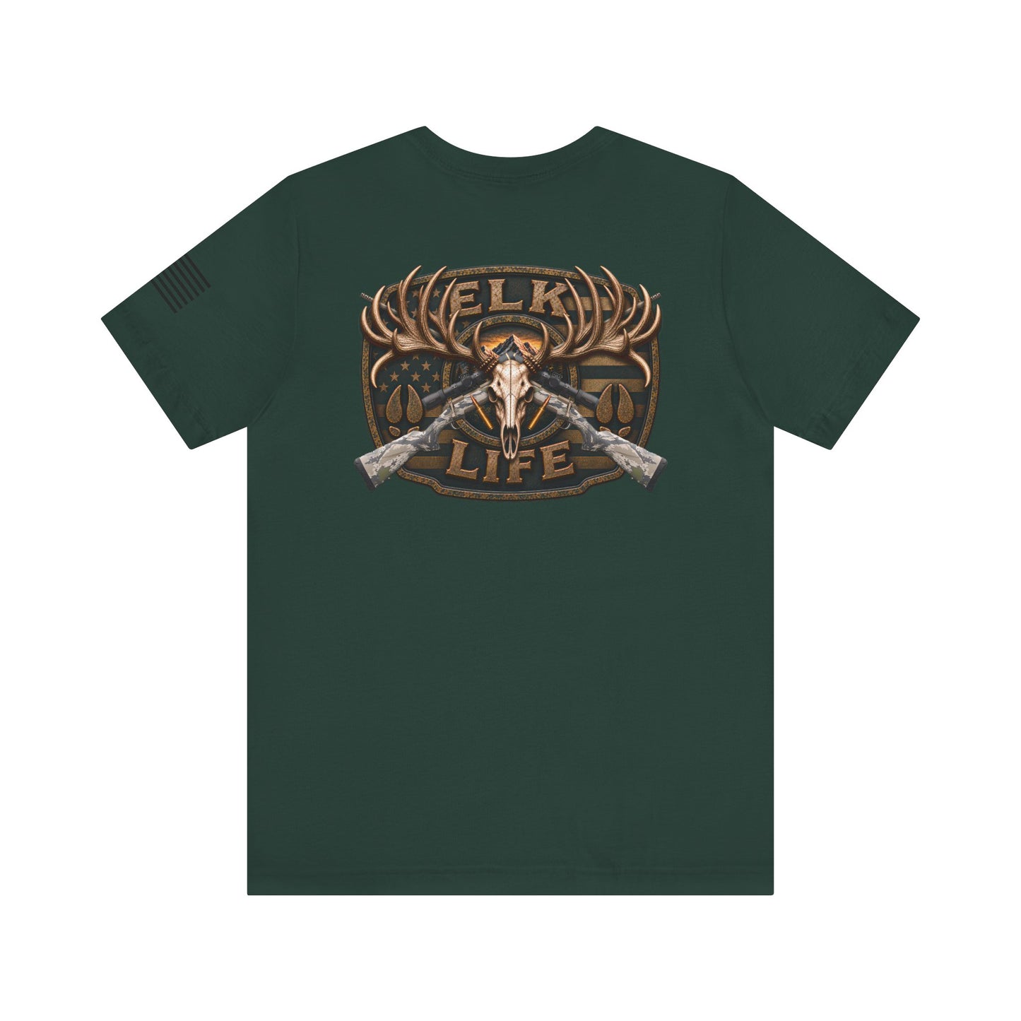 Elk Life Rifle Hunting T-Shirt – WRAEVN OUTDOORS American Big Game Hunter Tee
