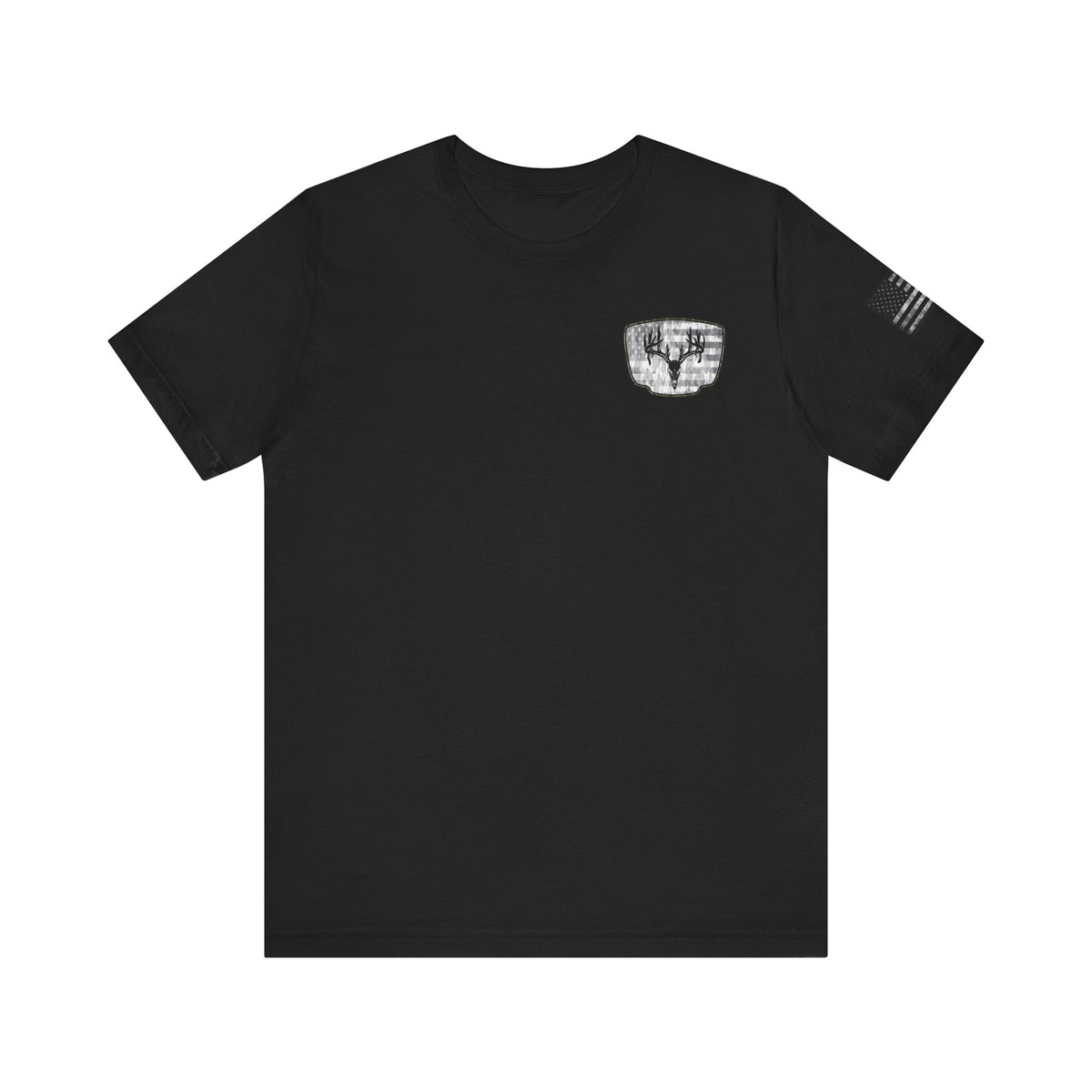 Patriotic Deer Skull Antler Hunting T-Shirt