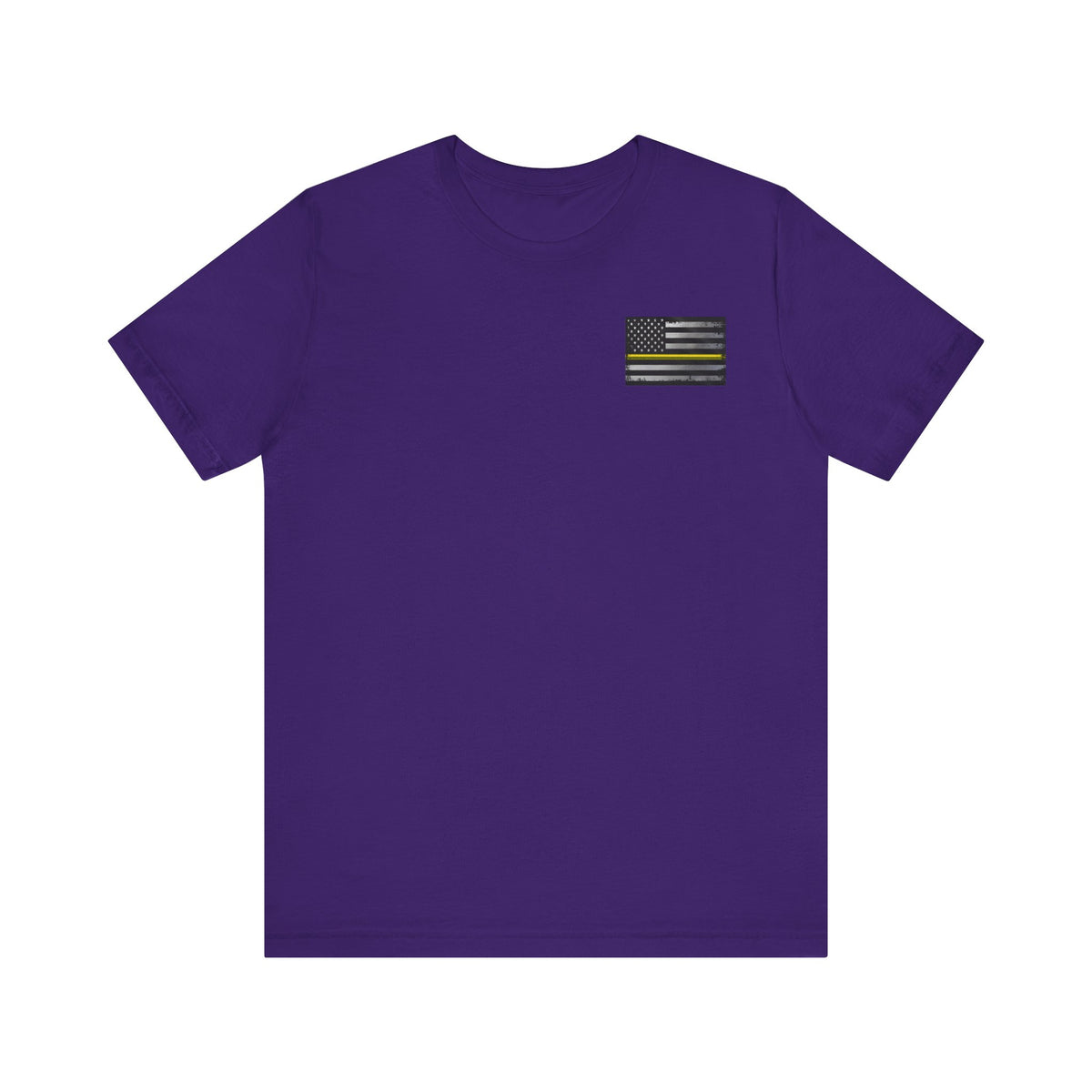 Thin Yellow Line American Flag Skull Tee