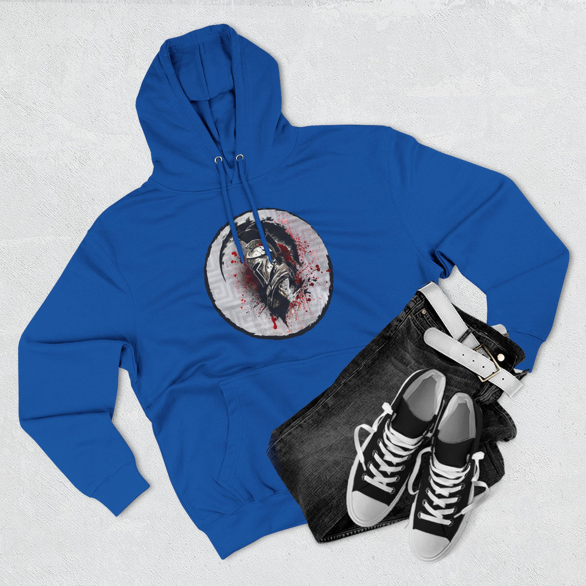 Three-Panel Fleece Hoodie Spartan Warrior