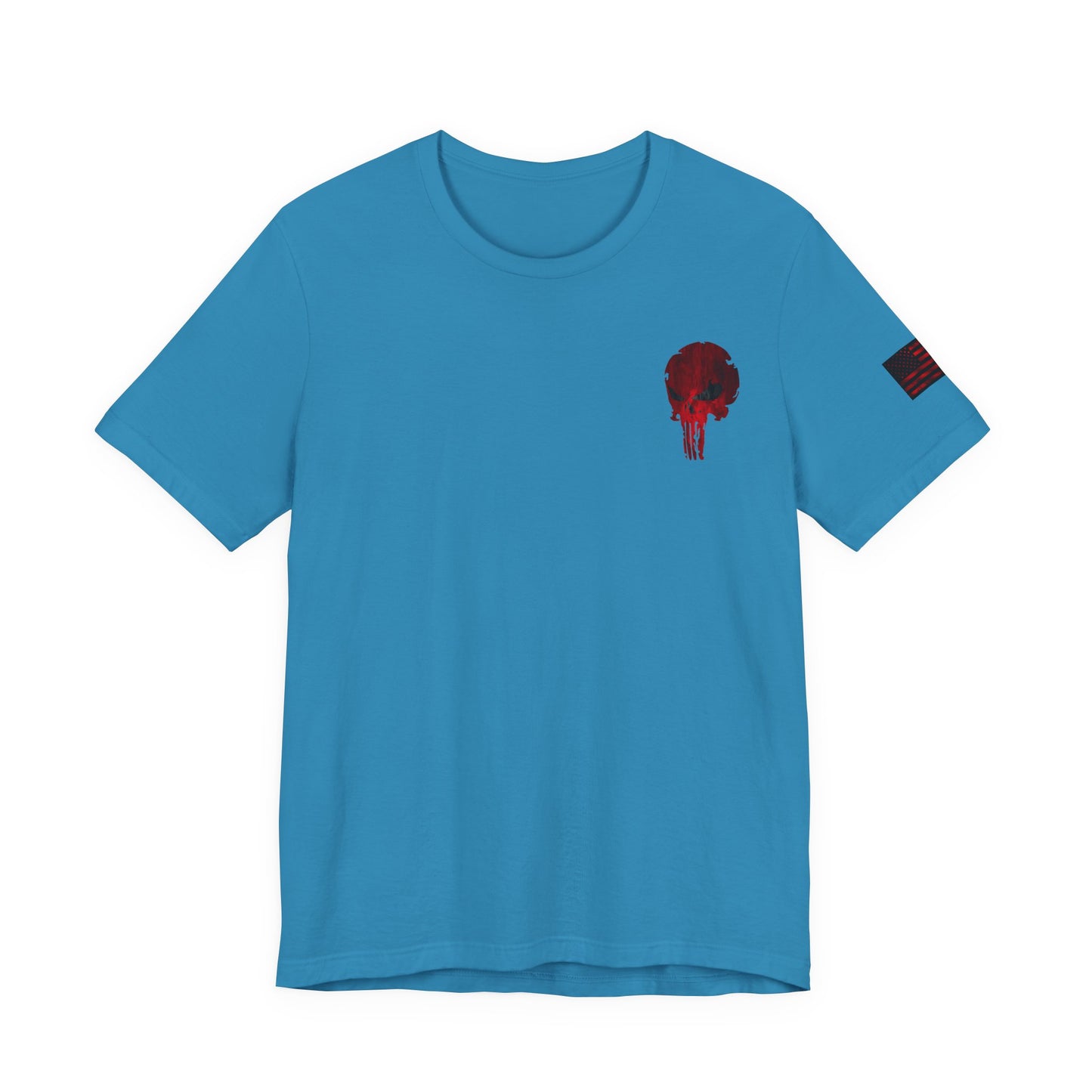 Punisher Skull Red Grunge Distressed Design – Tactical Graphic Art for Shirts, Decals, and Merch