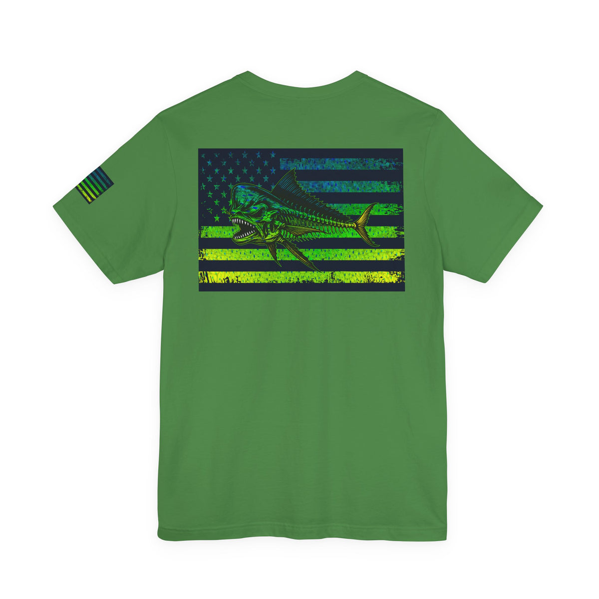 The Mahi Angler Grunge American Flag Tee, Patriotic USA Shirt, Vintage American Flag