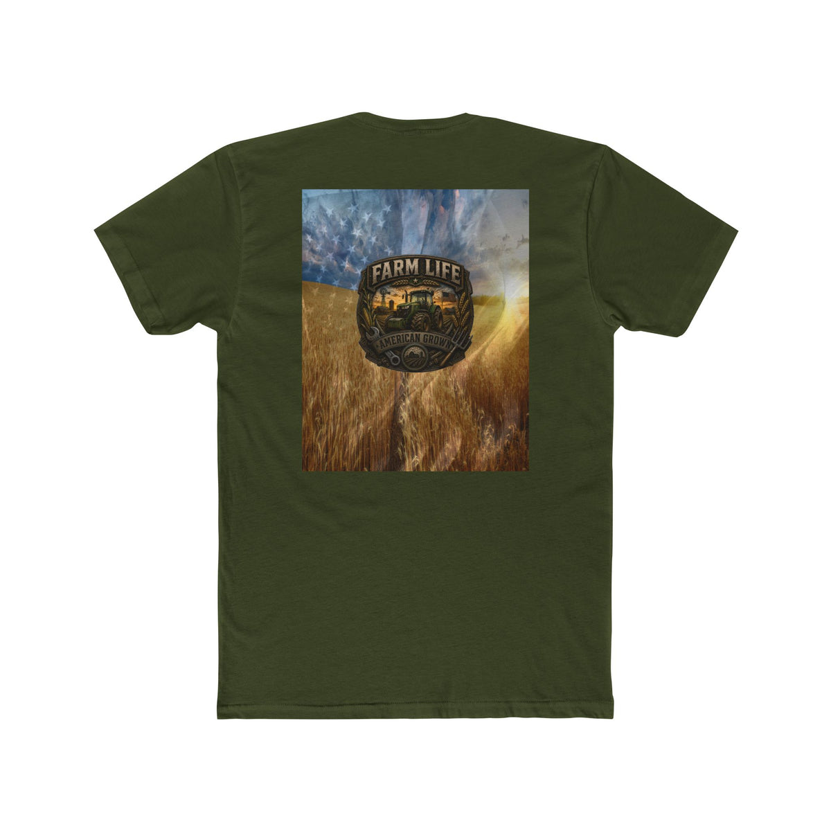 Farm Life Graphic Tee — Vintage Tractor & Wheat Field T-Shirt
