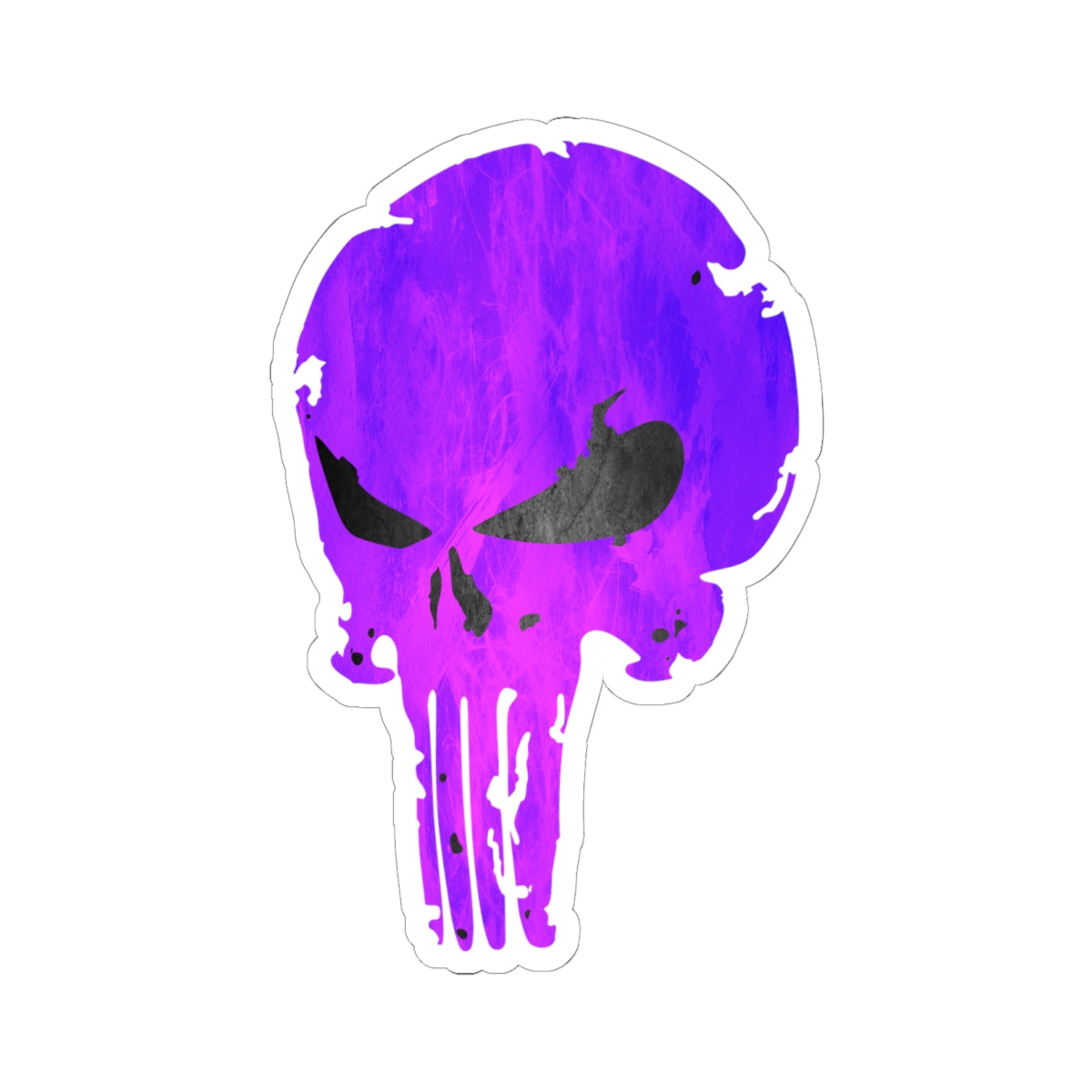 Distressed Skull Warrior Sticker – Bold Urban Graphic for Laptops, Water Bottles & More